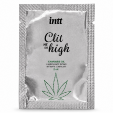 Intt Clit Me On High Cannabis Oil - Согревающий жидкий вибратор для клитора 2 мл (саше)